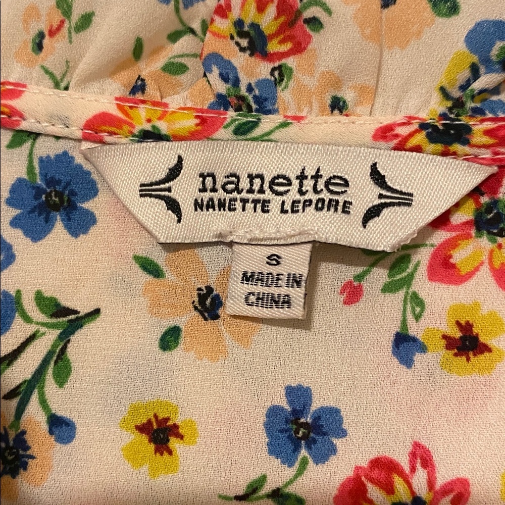 Romantic, Cottagecore Soft Pink Floral long sleeve Blouse, Feminine Size S - Picture 5 of 5